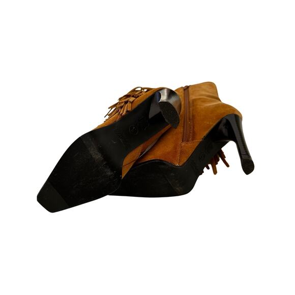 Vintage Predictions Suede Leather Fringe Boots Size 5 - Picture 5 of 8